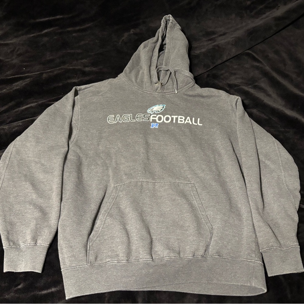 NFL Team Apparel Philadelphia Eagles Grey Hoodie Pullover